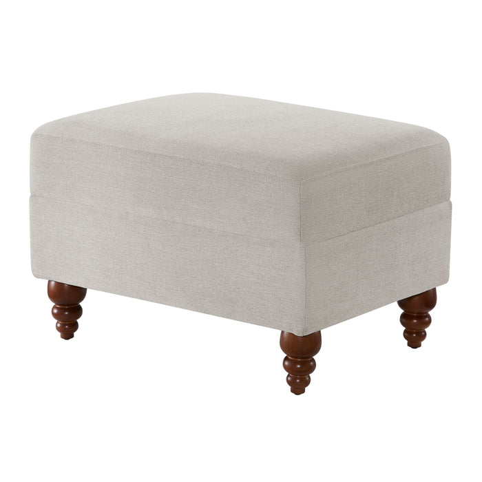Candor - Ottoman Upholstered Footrest - Beige / Gray