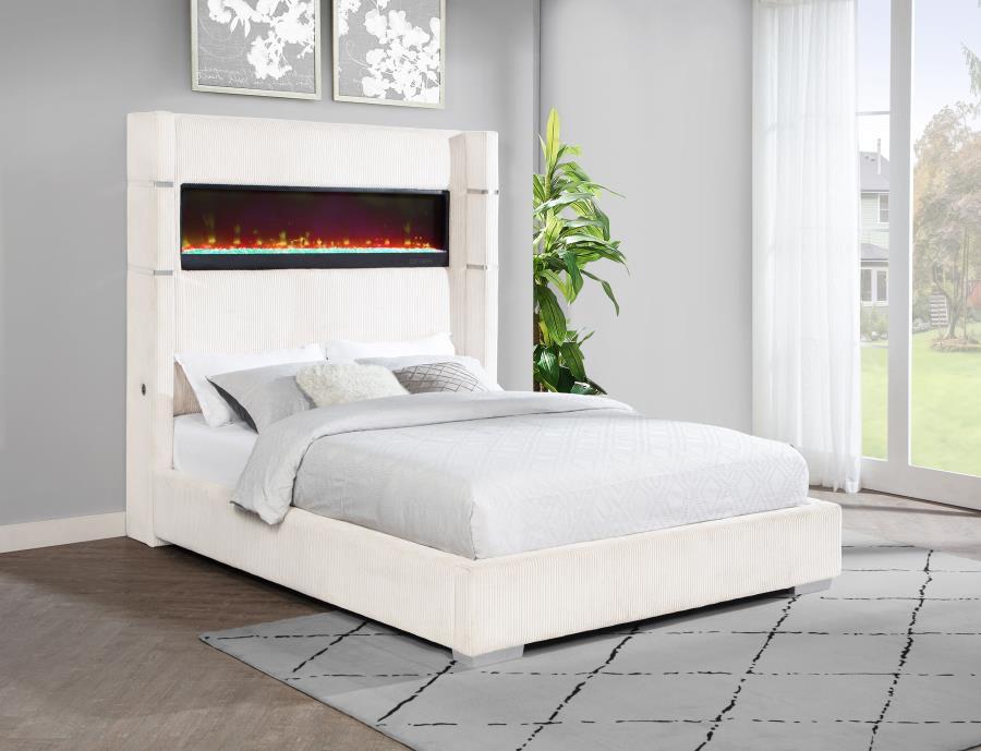 Tisdall - Upholstered Fireplace Bed