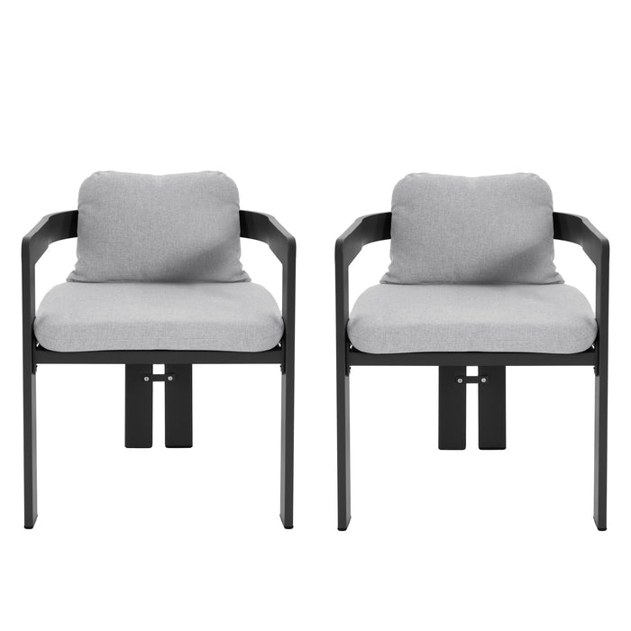Pula - Patio Outdoor Aluminum Dining Chair (Set of 2)