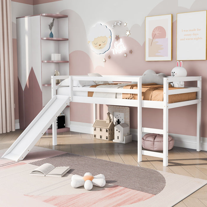 Loft Bed With Slide, Multifunctional Design