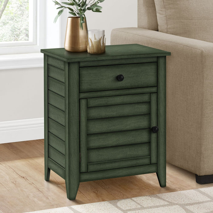 Accent Nightstand, Storage Drawer, Transitional