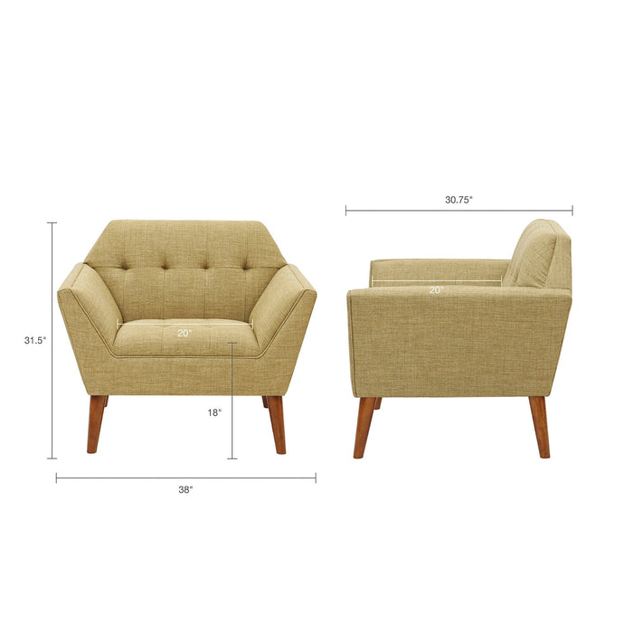 Modern Lounge Chair With Button Tufting