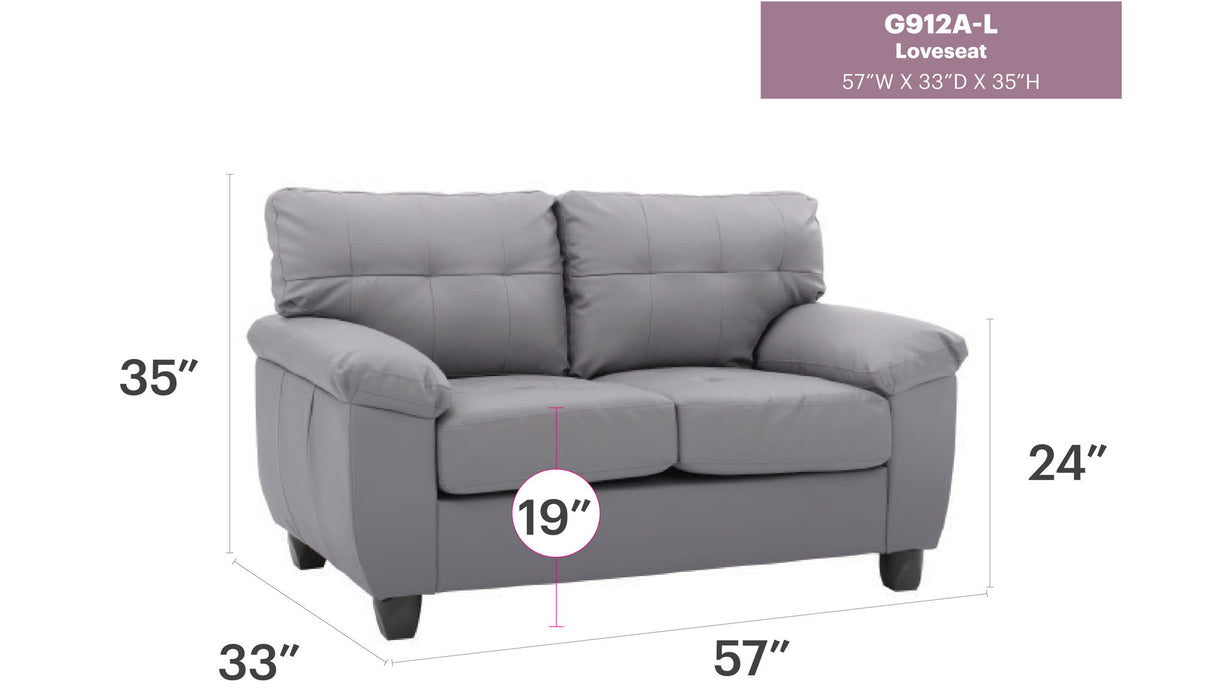 Stylish Loveseat With Padded Arms