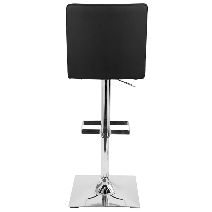 Captain - Contemporary Adjustable Barstool With Swivel - Black