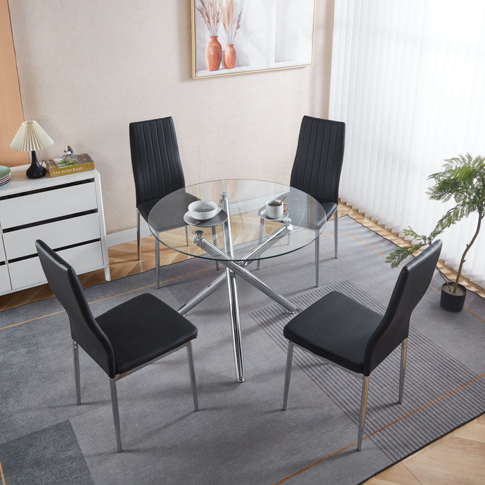 Chrome Leg Dining Chair (Set of 4)