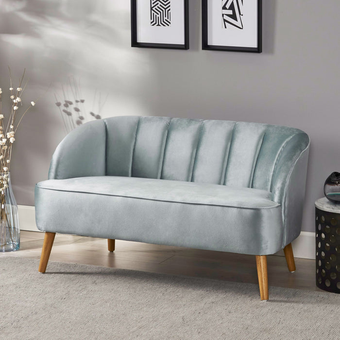 Modern Classic Shell Backed Loveseat