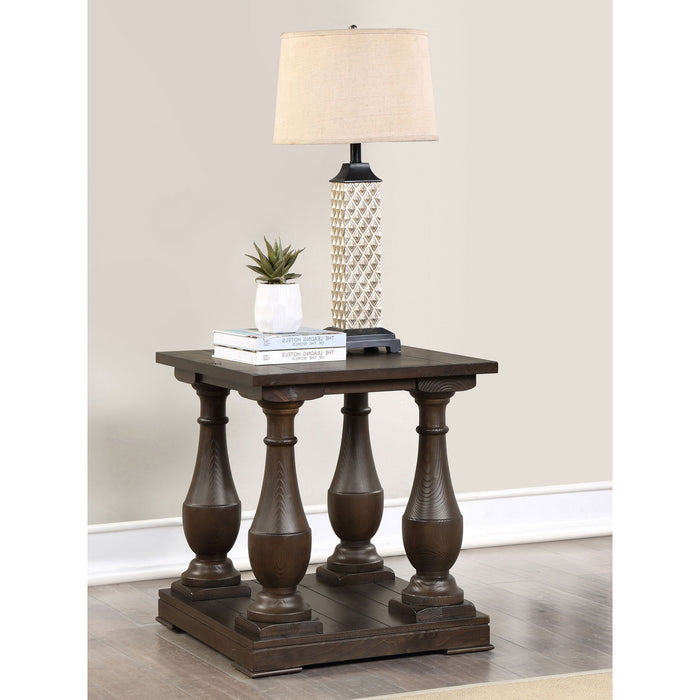 Byer - Rectangular Side End Table Coffee - Coffee