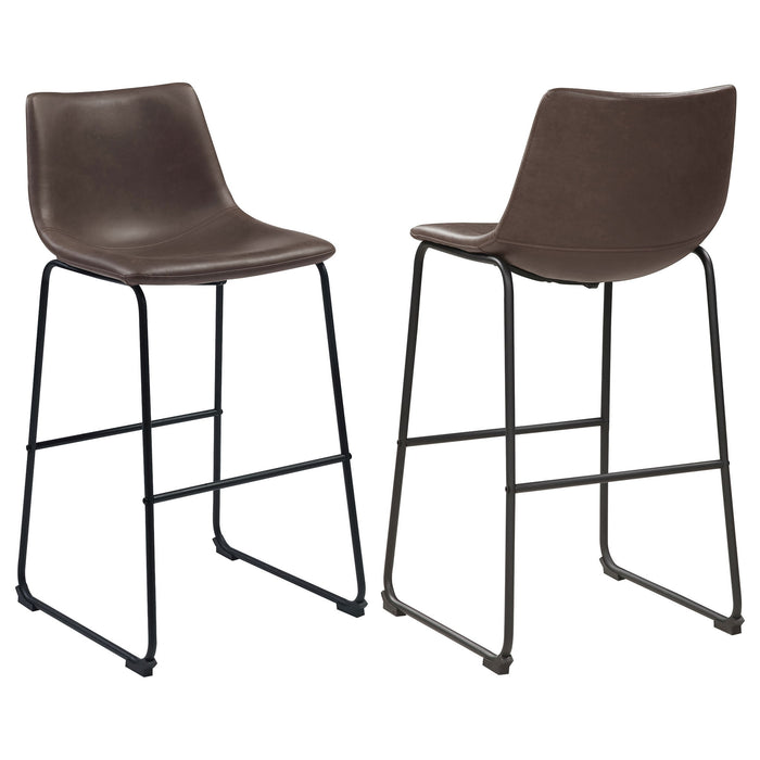 Armless Bar Stool (Set of 2) - Brown