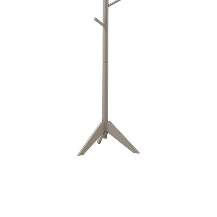 6 Hook Coat Rack With Rotating Top Entryway Organizer - Gray