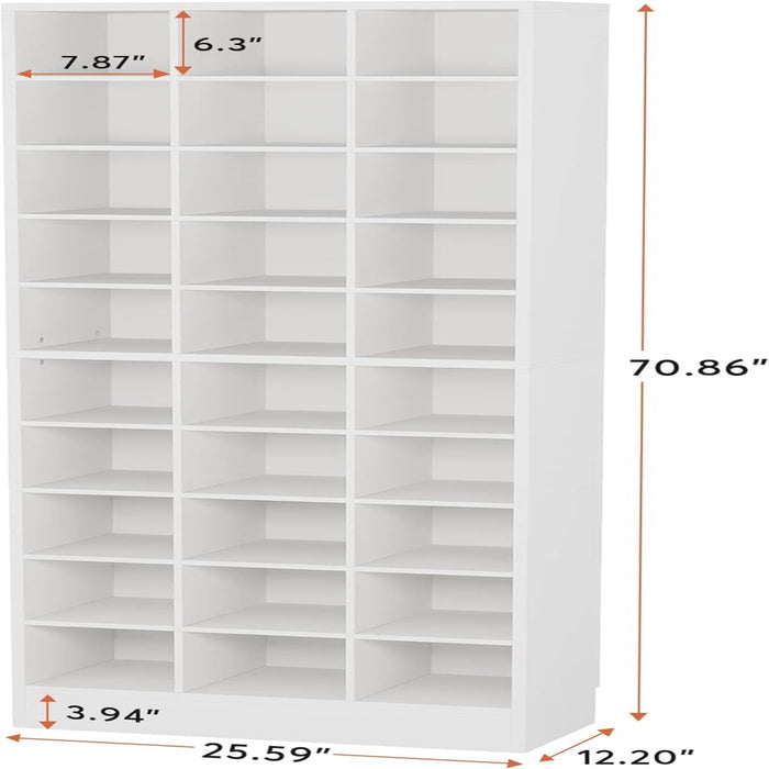 10 Tier Shoe Storage Cabinet With 30 Cubbies