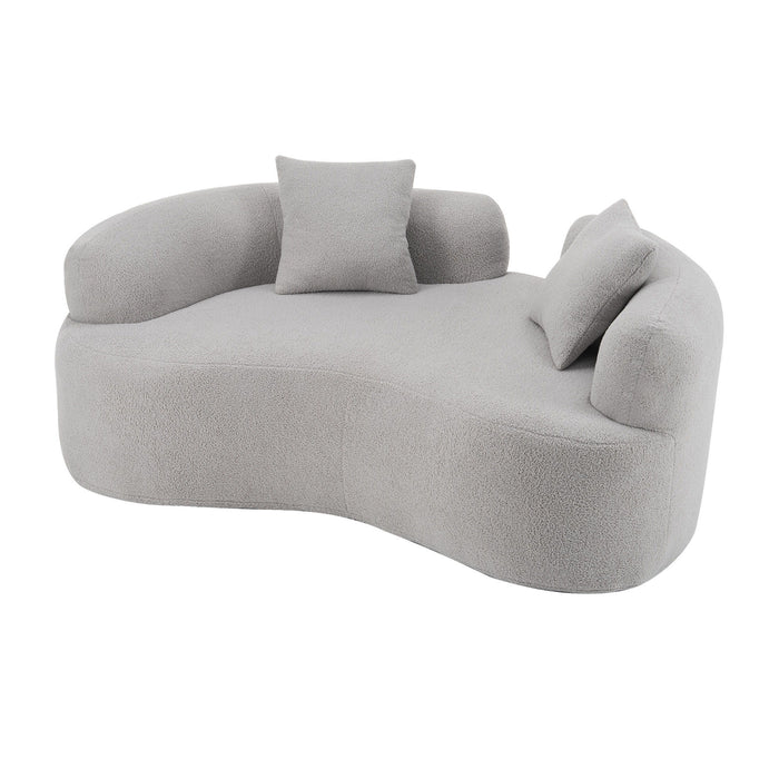 Modern Curved Loveseat