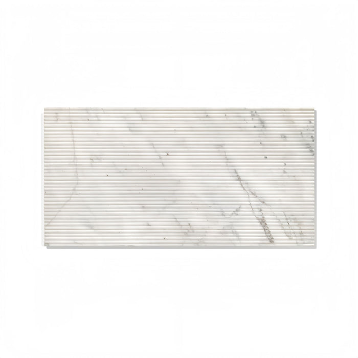 Snow Mountain Ol Textured Marble Tiles For Wall Decoration - White / Natural