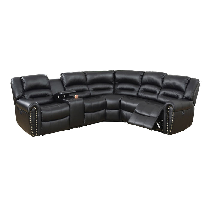 Reclining Sectional Sofa With Console