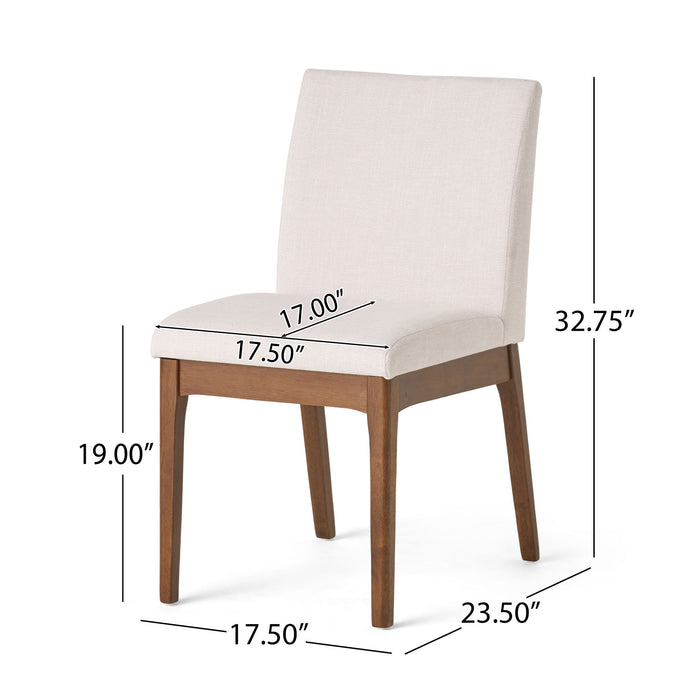 Contemporary Fabric Comfort Dining Chairs (Set of 2)