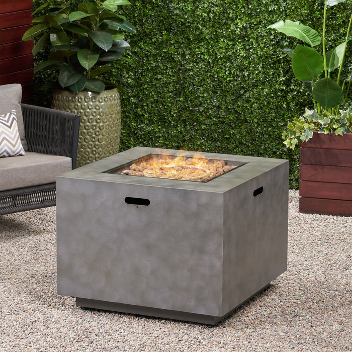 Outdoor Patio Gas Burning Fire Pit Table 50,000 Btu, Square