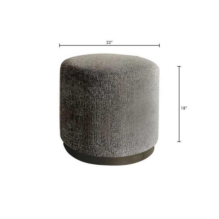 Oval Accent Ottoman - Brown