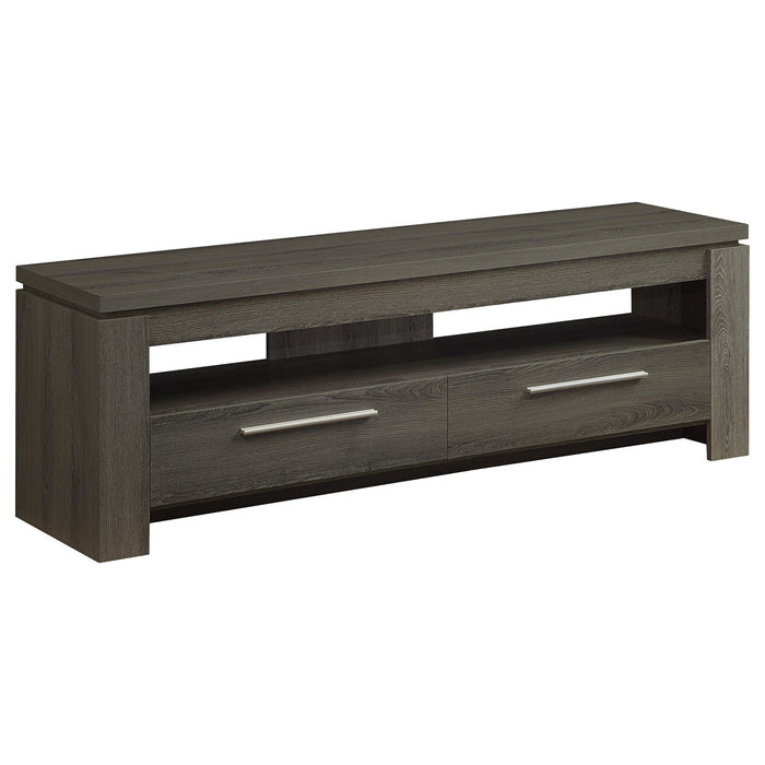 2 Drawer TV Console With Floating Top - Gray