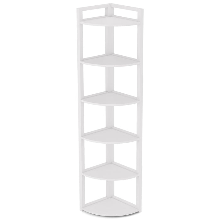 Tall 6 Tier Corner Bookshelf For Living Room