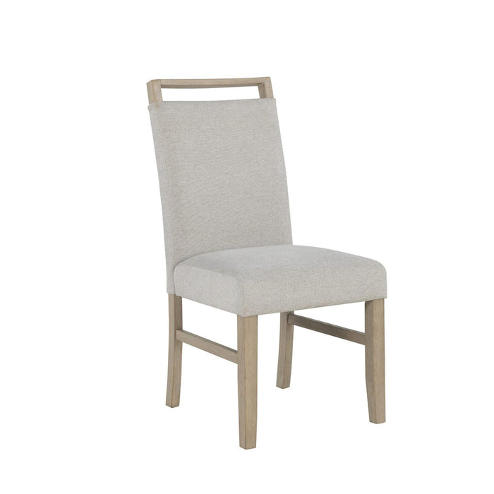 Vanilla - Real Marble Dining Table And Chair Set With Upholstery - Beige / Natural