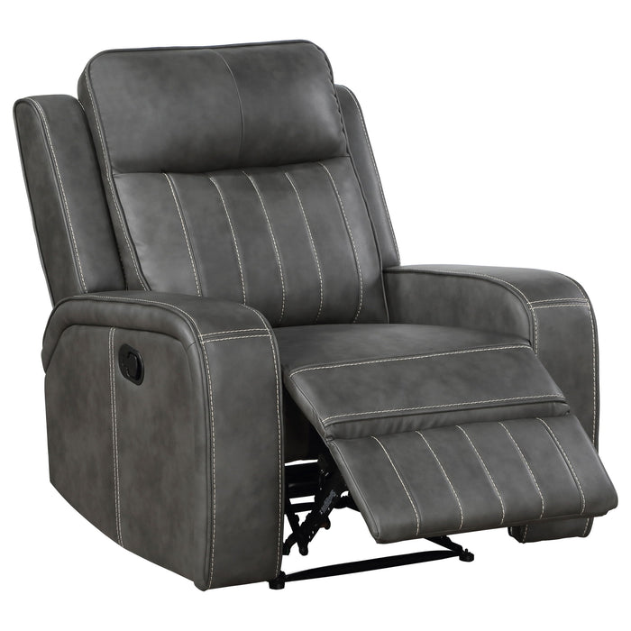 Forrest - Recliner Chair With Tufted Upholstery - Gray