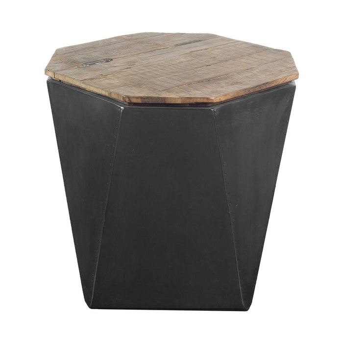 21" Solid Wood End Table - Black