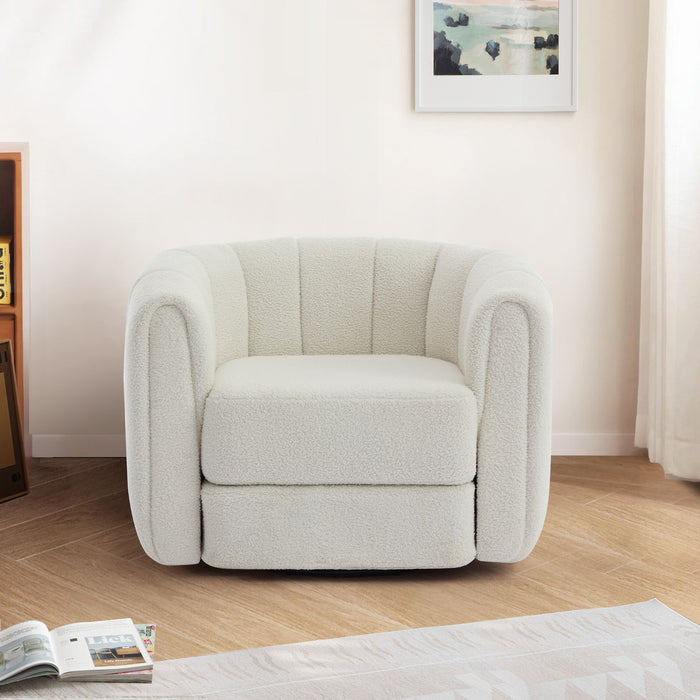 Swivel Accent Chair Wide Upholstered For Living Room