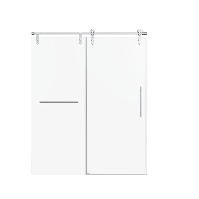 Frameless Single Sliding Shower Doors With Towel Rail & Handle