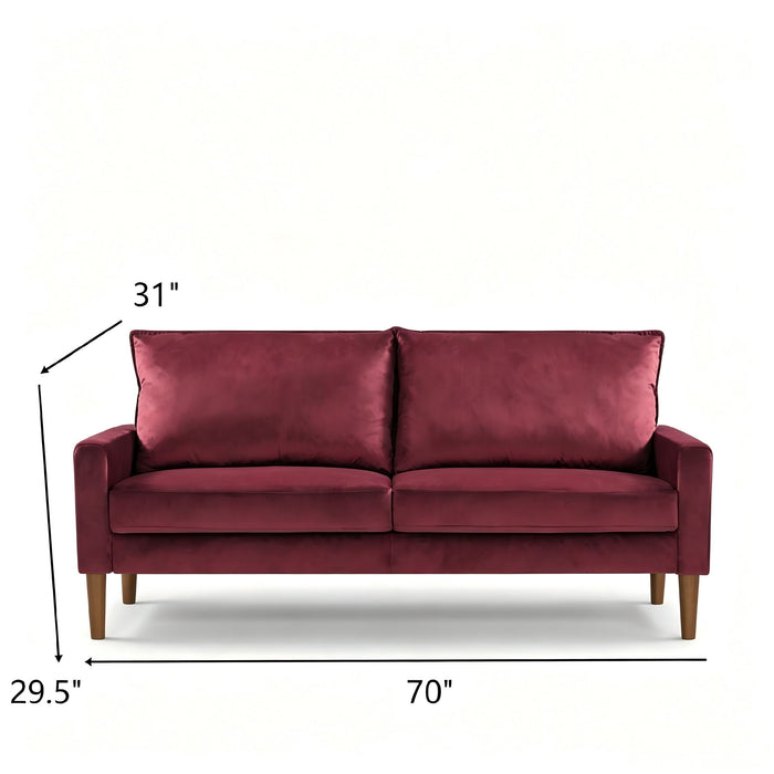 Upholstered Loveseat Sofa, 2 Seater Couch For Living Room Apartment