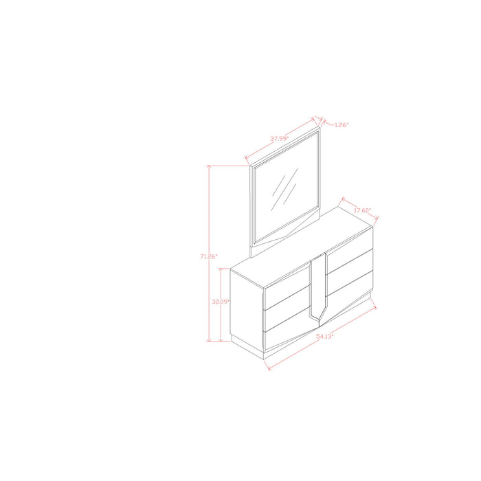 Vios - Zebra HG Mirror - White