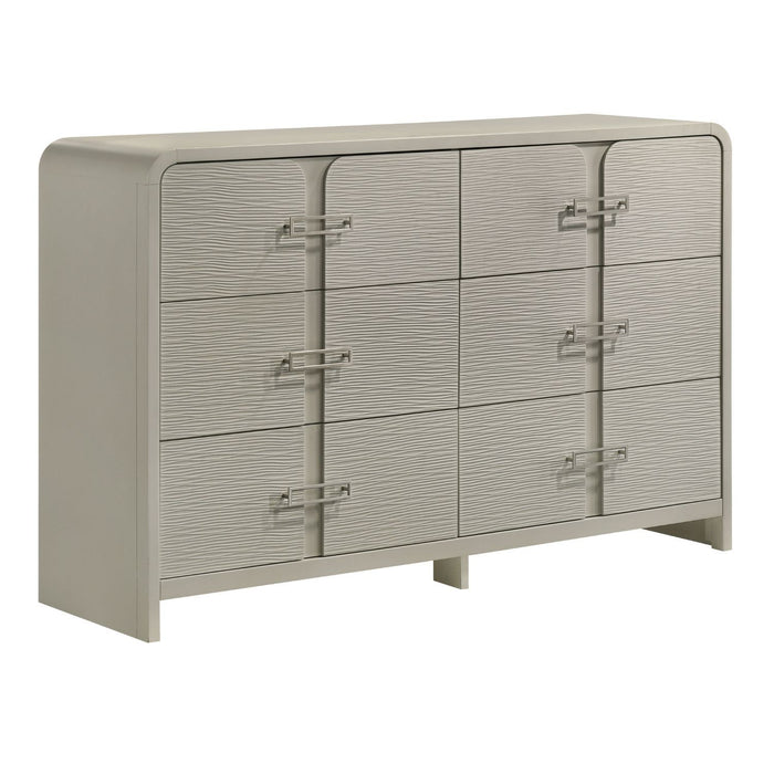 Aria - 6 Drawer Dresser - Beige