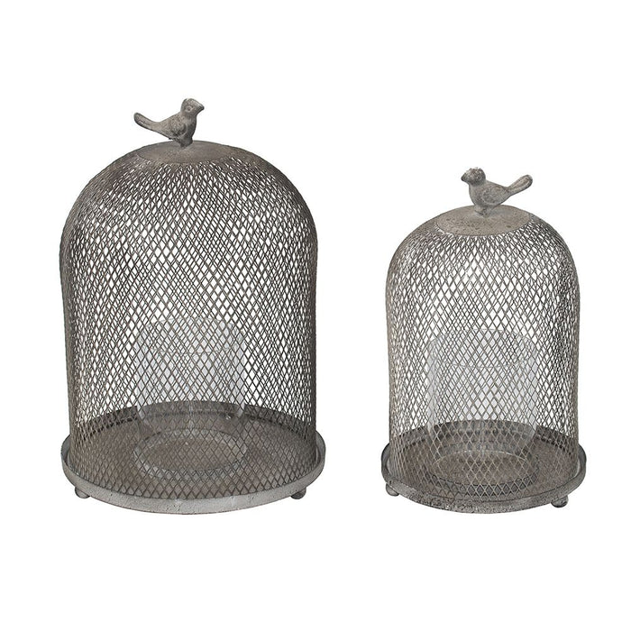 Ophira Sparrow Candle Holders (Set of 2) - Antique Gray