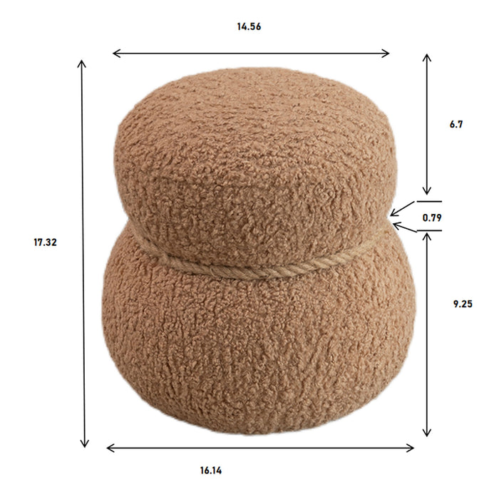 Snowman Stool With Cushion And Solid Wood Frame