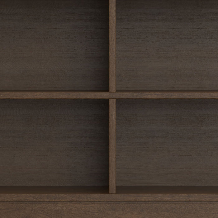 Harper - 4 Shelf Low Bookcase - Walnut Brown