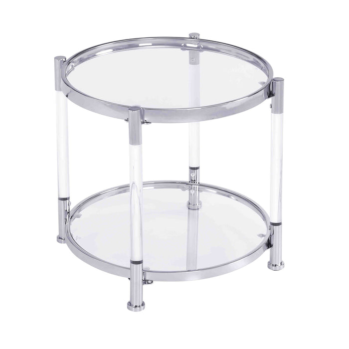 Contemporary Round Tempered Glass Table