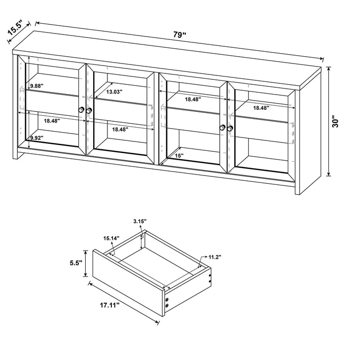 Kennison - 3 Piece Entertainment Center - Black