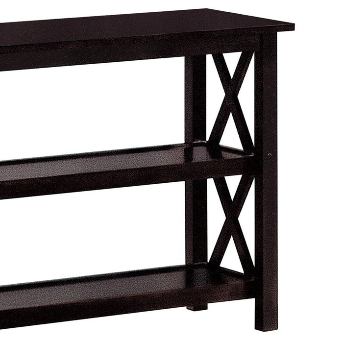 Sofa Table With Shelf - Brown