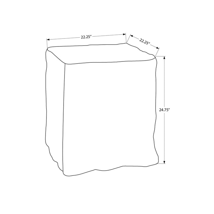 Square Accent Table, Indoor Outdoor - White