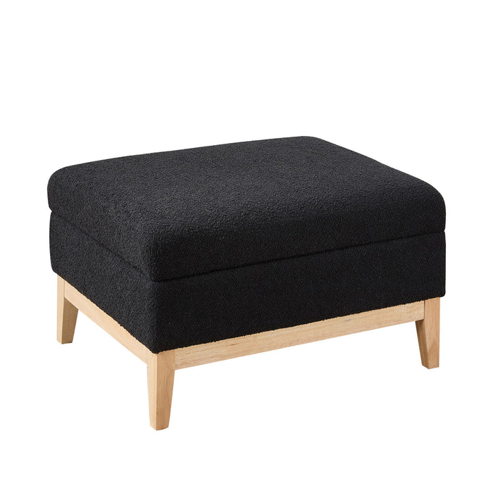 Upholstered Storage Ottoman With Reversible Lid Coffee Table, Foot Stool