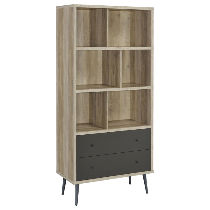 Minerva - 3 Shelf Bookcase With Drawers - Natural