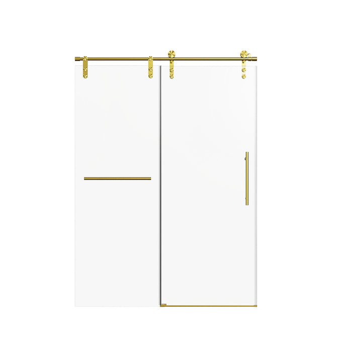 Frameless Single Sliding Shower Doors With Towel Rail & Handle