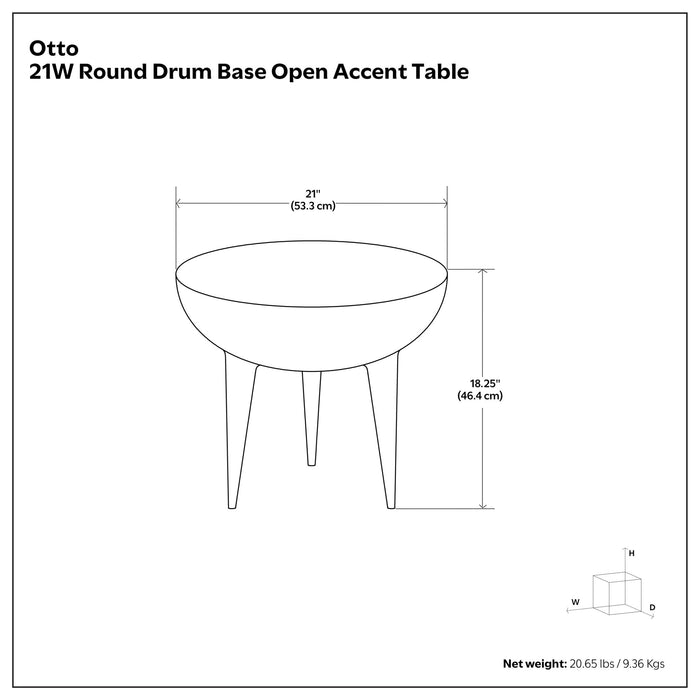 Otto - Cast Aluminum Side Table - Black