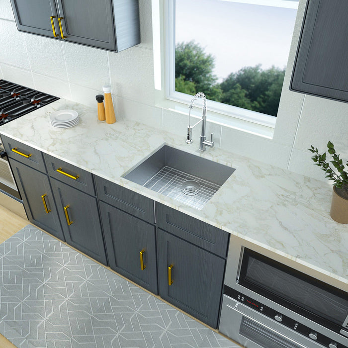 Modern Style Undermount Sink With Stainless Steel, Deep Single Bowl