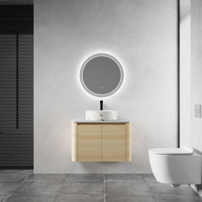 Mounted Bathroom Vanity & Art Sink, Soft Close Door