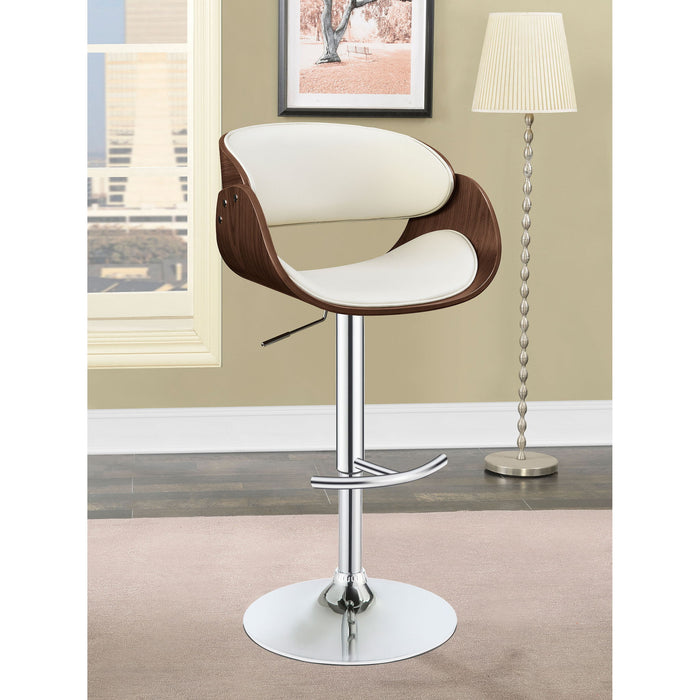 Ergonomic Adjustable Bar Stool - Ivory