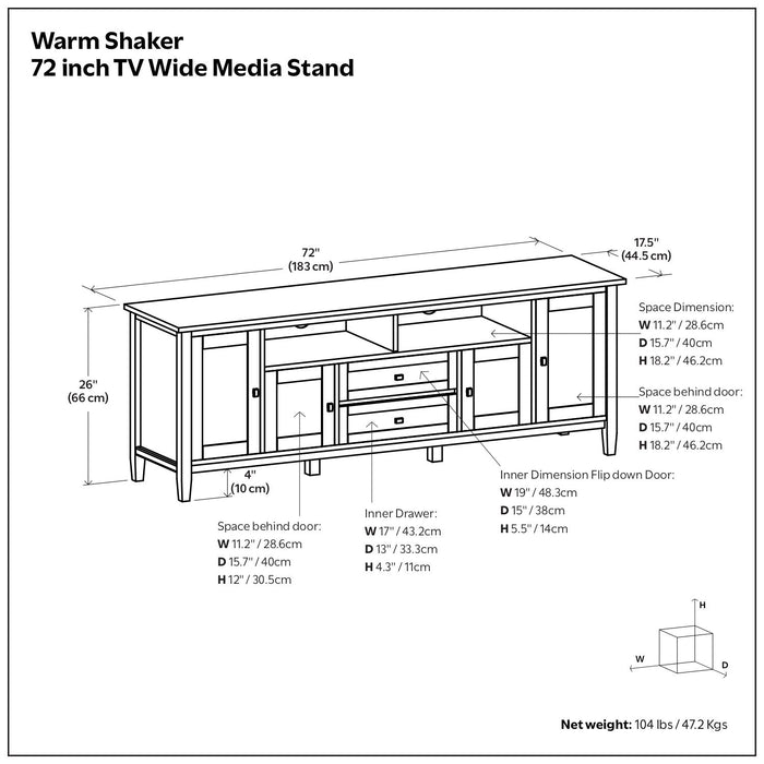 Warm Shaker - Handcrafted TV Media Stand