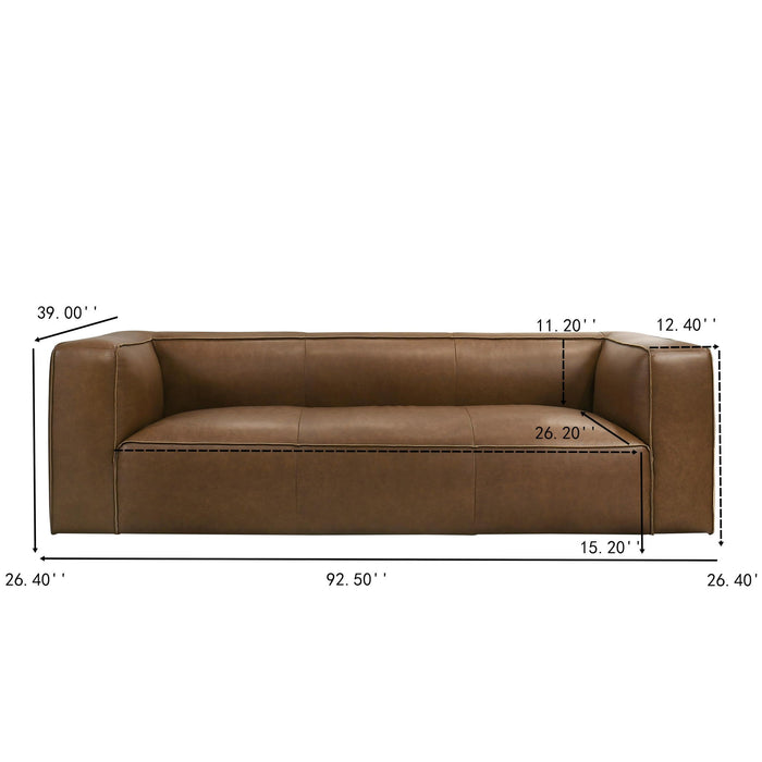 Colton - Sofa With Corner Blocked Frame - Tan