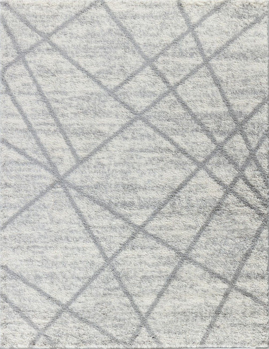 Loft Shag - 7'10" X 9'10" Polypropylene, Shaggy Area Rug - Gray