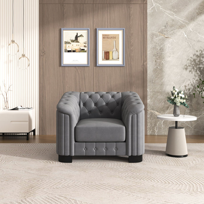 Upholstered Accent Sofa Chair With Removable Cushion