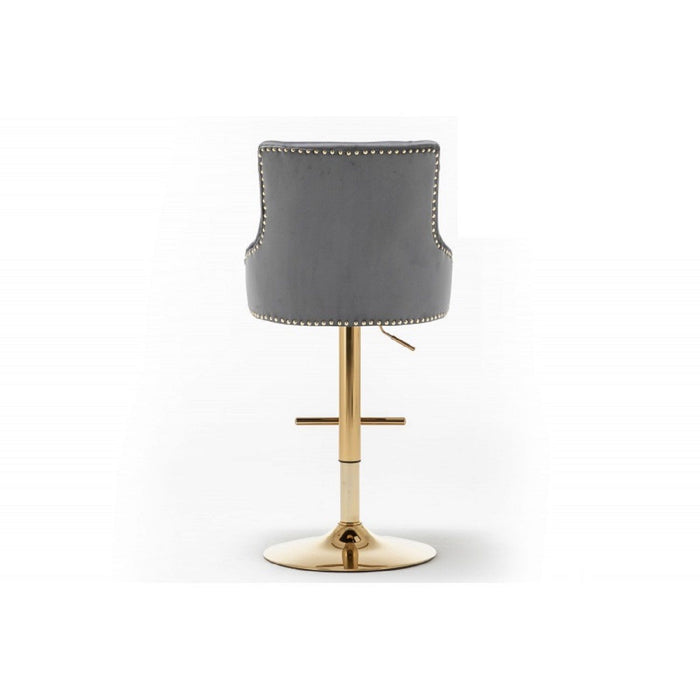 Adjustable Swivel Bar Stool With Nailhead Trim (Set of 2)