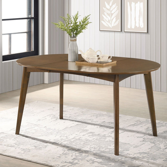 Thomson - Oval Dining Table With Removable Leaf - Walnut